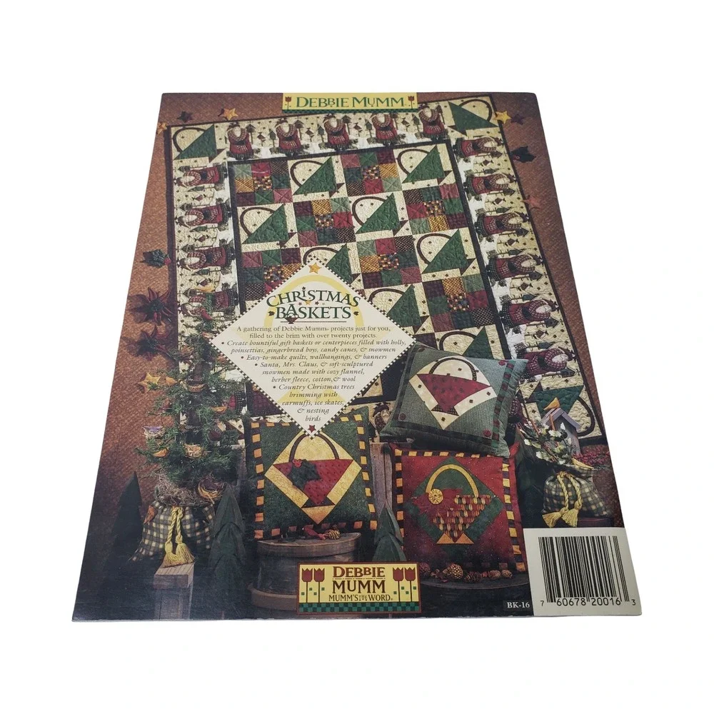 Debbie Mumm Christmas Baskets Quilt Pattern Book 1998 Holiday Folk Art BK-16